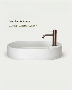 Lavabo de Baño Cuadrado de Hormigón con Encimera Artística para Venta al por Mayor 2026 - Product Image 4