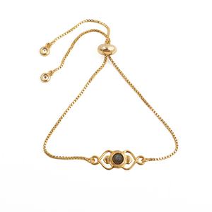 Bracelet ajustable en laiton plaqué or avec sertissage de pierres précieuses faites à la main, cadeau de mariage tendance pour femmes, bracelets en gros - Product Image 3