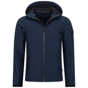 New Style Autumn Windproof Waterproof Soft <b>Shell</b> Outdoor Mountaineering Camping Commuting Sports Hooded Jacket Stand Zipper Long - Product Image 4