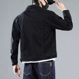 Mens custom <b>denim</b> jacket streetwear fashion manufacturer OEM ODM custom logo embroidery printing cotton <b>denim</b> <b>material</b> low MOQ - Product Image 2