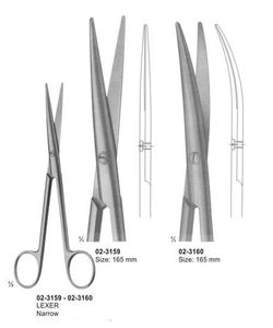 Ciseaux chirurgicaux Laxer-Stille 165 mm en acier inoxydable, ciseaux de dissection fins, instrument médical réutilisable - Product Image 1