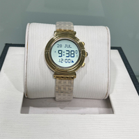 Montre Azan Alsalah ALFA : Horloge de Prière Islamique avec Date Hégirienne, Makkah, Hégira, Umrah, Cadeau Ramadan, Double Fuseau Horaire