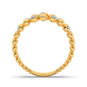 แหวนทองคำประดับเพชรแบบอินฟินิตี้ทวิสต์ - Product Image 1