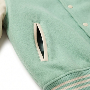 Blouson universitaire classique unisexe pour lycée, personnalisable sur le devant, en polyester/coton, imperméable, respirant, écologique, pour l'hiver - Product Image 6