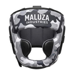 Casque de boxe en cuir respirant de luxe, protège-joues, casque d'arts martiaux MMA, protection contre le vent, logo personnalisé, entraînement - Product Image 1