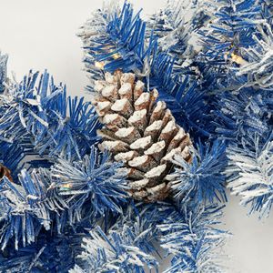 Pre-Lit 4-Piece Christmas Set <b>LED</b> Lights Xmas <b>Tree</b> Garland Wreath Entrance Artificial Christmas Party Decoration - Product Image 2