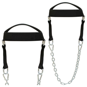 Arnés de entrenamiento de músculos cervicales de alta resistencia, equipo cómodo para levantamiento de pesas con cadena de acero y acolchado suave para soporte. - Product Image 6
