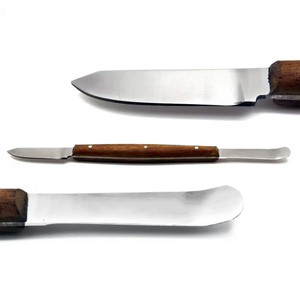 Couteau à cire dentaire en acier inoxydable de qualité supérieure, 13 cm, manche en bois, instrument manuel réutilisable pour le mélange - Product Image 1