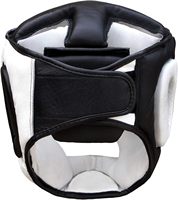 Protège-tête de boxe Farabi en cuir véritable avec logo personnalisé, vente en gros, léger, pour adultes, équipement d'entraînement d'arts martiaux, évacuation de l'humidité