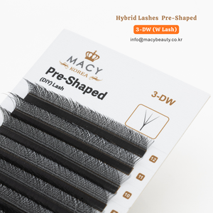 Extensions de cils hybrides préformées 3D W Lash MACY BEAUTY KOREA, extensions de cils de qualité supérieure, vente en gros, étiquette privée personnalisée - Product Image 4