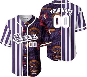 Camiseta de Béisbol y Sóftbol Personalizada al por Mayor para Adultos, con Nombre y Logotipo, Ropa Deportiva Transpirable de Manga Corta y Ligera - Product Image 1