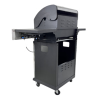Barbecue pliable portable avec foyer en acier, grille de cuisson et pieds pour le camping et la cuisson en plein air
