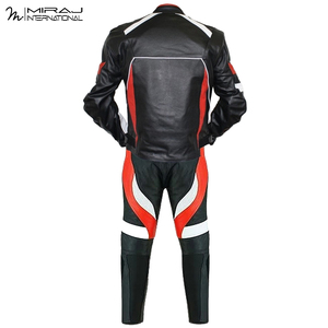 Nuevo Traje de Motociclista de 2 Piezas OEM ODM, Traje de Cuero para Motociclista, Color Negro y Rojo, Estilo Unisex, Ropa Deportiva - Product Image 2