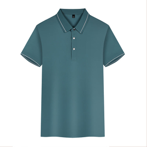 เสื้อโปโลแขนสั้นผู้ชาย สีพื้น ผ้าอ็อกซ์ฟอร์ด สไตล์ลำลอง ทรงปกติ คอปกติดกระดุม สีเบจ - Product Image 3
