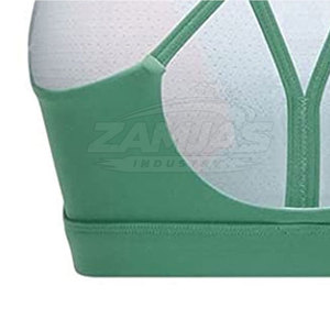 Último diseño, sujetador deportivo personalizado con estampado para mujer, hecho de poliéster/algodón, para gimnasio y running, en venta online. - Product Image 5