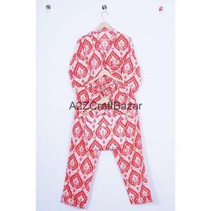 Conjunto de Pijama para Mujer 100% Algodón con Estampado Floral, Mangas Largas y Cintura Elástica, Ropa de Dormir Transpirable para Todas las Temporadas - Product Image 6