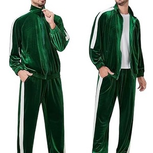 Premium Quality Oversize Zipper Style Streetwear Velvet Tracksuit Fitness Jogging <b>Velour</b> <b>Track</b> Suits For Girls Women Breathable - Product Image 4
