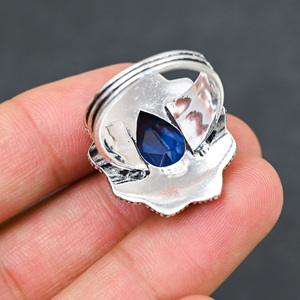 Blue 925 Silver Luxury Gemstone <b>Rings</b> for Party - Product Image 3