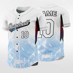 Maillot de baseball personnalisé sublimé, entièrement boutonné, équipement d'équipe respirant, impression intégrale, chemise de sport pour l'Europe - Product Image 1
