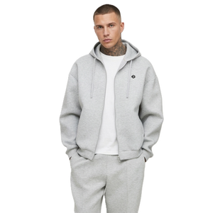 Sudadera con capucha de algodón grueso con cremallera para hombre, estilo oversize, lisa, para streetwear, fabricación personalizada, suministro. - Product Image 6