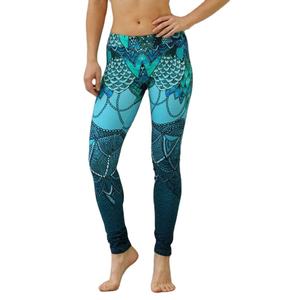 กางเกงโยคะเอวสูงสำหรับผู้หญิง ขายส่ง พร้อมเชือกผูก ปรับแต่งโลโก้ พิมพ์ลายแบบ Sublimation ผ้าโพลีเอสเตอร์ 100% ระบายอากาศได้ดี เหมาะสำหรับออกกำลังกาย - Product Image 1