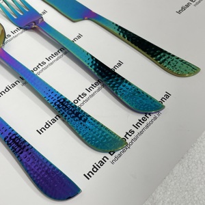 Ensemble de couverts de luxe en acier inoxydable PVD arc-en-ciel, résistant au lave-vaisselle et léger, de IEI - Product Image 2