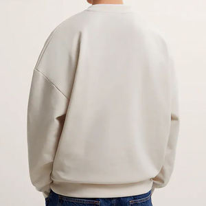 Sweat-shirts en coton surdimensionnés à épaules tombantes avec logo personnalisé, sweat-shirt à col rond en molleton français 350 g/m², personnalisable - Product Image 5