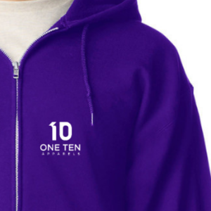 Sudadera con capucha completa con cremallera para adultos, morada, personalizada, informal, de forro polar suave, para hombre y mujer, ropa al por mayor - Product Image 6
