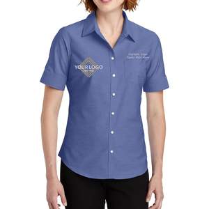 2025 camisas Super Pro Oxford para mujer L659 bordado personalizado con textos de logotipo agregue su propio diseño único - Product Image 1