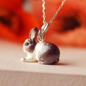 Oferta de Verano: Collar con Colgante de Conejo Personalizable, Hecho a Mano, en Plata de Ley 925, Joyería Fina - Product Image 2