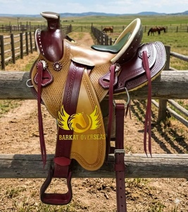 Handmade Eco-Friendly Western Saddle Wood Tree Brass/Copper <b>Hardware</b> Comfortable for Rider Horse Durable Genuine Leather - Product Image 1