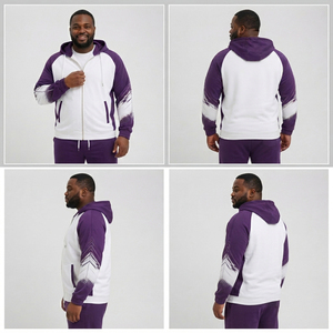 Wholesale Men's Full Zip Hoodie Custom Printed Men Hooded <b>Jacket</b> Printed French Terry Zip-up Hood Men Breathable Zipper Hoodies - Product Image 5