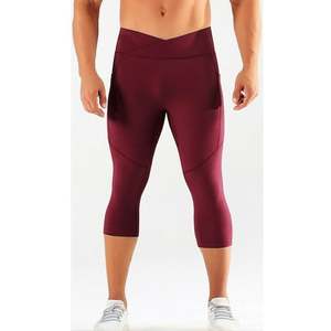 Pantalon de compression capri 3/4 pour homme, personnalisé OEM, séchage rapide, pour le basketball, la course, le sport et la gym - Product Image 3