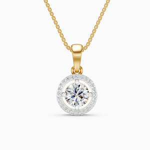 Colgante Eternal Solitaire Orbit con diamante cultivado en laboratorio de 1.76 ct en oro amarillo, blanco y rosa de 9 quilates - Product Image 2