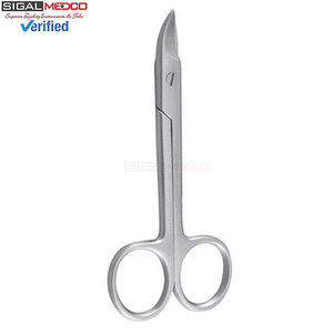 Ciseaux manuels courbés Crown Beebee 4.25 en acier inoxydable allemand, instrument chirurgical dentaire pour la coupe de tissus fins en clinique - Product Image 5