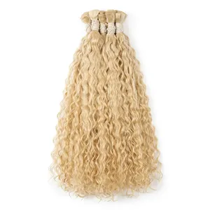 Extensions de cheveux humains Remy naturels bouclés en vrac, mèches vierges Remy pour tissage - Product Image 1