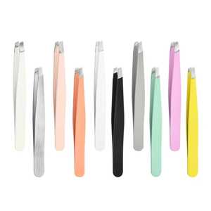 <b>Pink</b> Stainless Steel Pointed Tip Eyebrow Tweezers <b>Set</b> Durable Modern Grooming <b>Tools</b> - Product Image 3