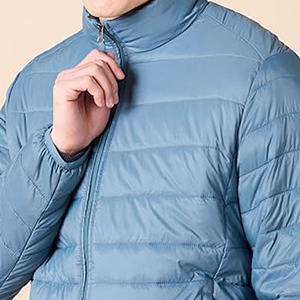 Hooded Reversible <b>Waterproof</b> Puffer <b>Jacket</b> with Nylon Shell Thick Cotton Filling Streetwear Style - Product Image 4