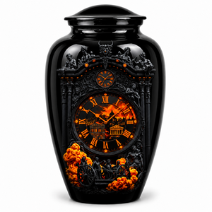 Autocollant commémoratif de luxe Galaxie Céleste avec urne funéraire en émail pour cendres humaines - Product Image 2