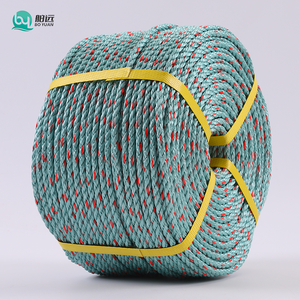 <span class=keywords><strong>Cordage</strong></span> <span class=keywords><strong>marin</strong></span> flexible haute résistance en PP torsadé à 3 brins 6mm-12mm, en HDPE, PP, PE, Nylon, bleu, vert, durable, type Danline - Product Image 1