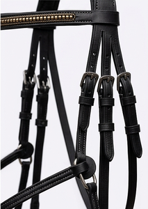 High Quality Durable Genuine Leather Rope <b>Halter</b> Softly Padded Lining for Daily Riding-Comfortable Horse Bridle India Supplier - Product Image 3
