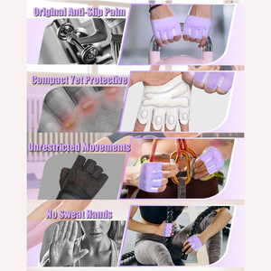 Guantes deportivos sin dedos con logotipo y diseño personalizados, diseño antideslizante en la palma para un mejor control durante levantamiento de pesas y entrenamiento. - Product Image 3