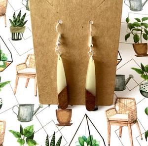 MN EXPORTS Designer <b>Resin</b> and Wood Earrings Lightweight Handmade Dangle Jewelry for Modern Women Fashion Party - Product Image 1