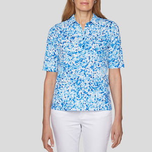 Nuevo diseño de camiseta polo sublimable informal y a la moda para damas, precio competitivo, logotipo personalizado impreso, camiseta polo para mujer - Product Image 1