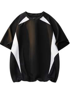 Conjunto Deportivo de Dos Piezas para Hombre, Camiseta de Algodón Tejido y Pantalones Cortos, Informal, Transpirable, de Secado Rápido, Anti-UV, para Gimnasio - Product Image 5