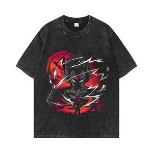 เสื้อยืดทรงบ็อกซี่ แขนสั้น รุ่นฮิตสำหรับผู้ชาย ดีไซน์ผ้าเทอร์รี่คอตตอนเนื้อหนาแบบสั่งทำพิเศษ - Product Image 1