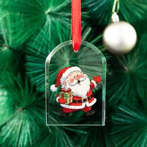 Ornement de Noël en <span class=keywords><strong>verre</strong></span> cristal transparent 2026 – Décoration suspendue en cristal K9 pour le bricolage, la gravure laser et la décoration de sapin de Noël - Product Image 6