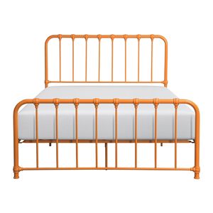 Letto matrimoniale Queen in metallo con piattaforma, finitura arancione, 1 pz, prodotto Bed-in-a-Box - Product Image 2