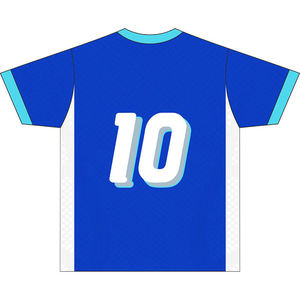 เสื้อฟุตบอลแบบซับลิเมชั่นสั่งทำพิเศษ OEM แห้งเร็ว ผลิตจากโพลีเอสเตอร์ สำหรับการแข่งขันและการฝึกซ้อม - Product Image 2