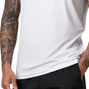 <b>Mens</b> <b>White</b> Sleeveless Athletic Gym Tank Top Knitted Sporty 100% Cotton Quick Dry Workout Sportswear Activewear - Product Image 6